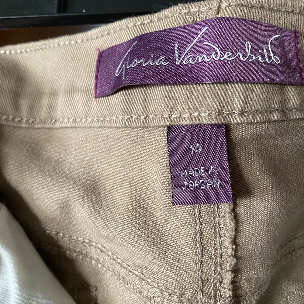 Gloria Vanderbilt Tan Straight Jeans - image 2